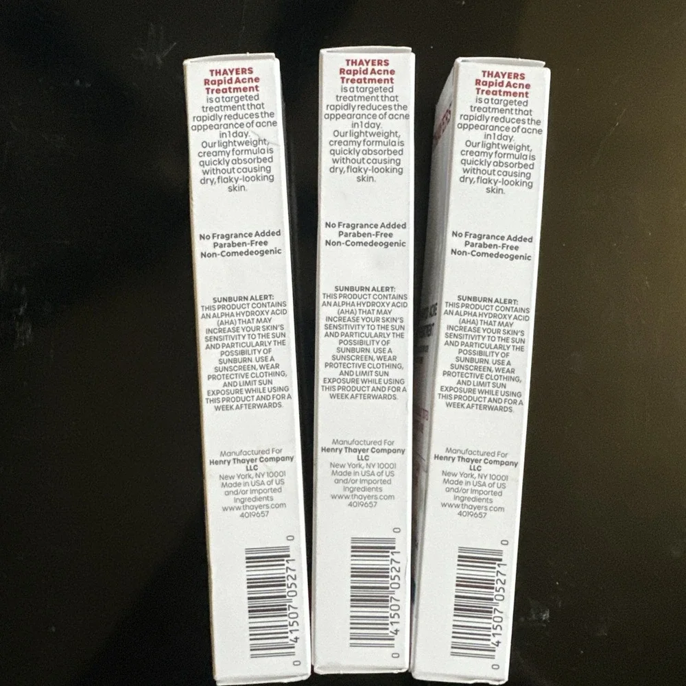 LOT OF 3! Thayers Rapid Acne Treatment 10% Sulfur Acne Prone Skin Exp 1/2027 - Picture 2 of 5